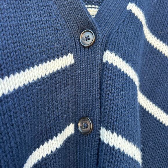Jenni Kayne Chloe Striped Cotton Cardigan Sweater Blue White XXL Plus Size - Picture 8 of 10
